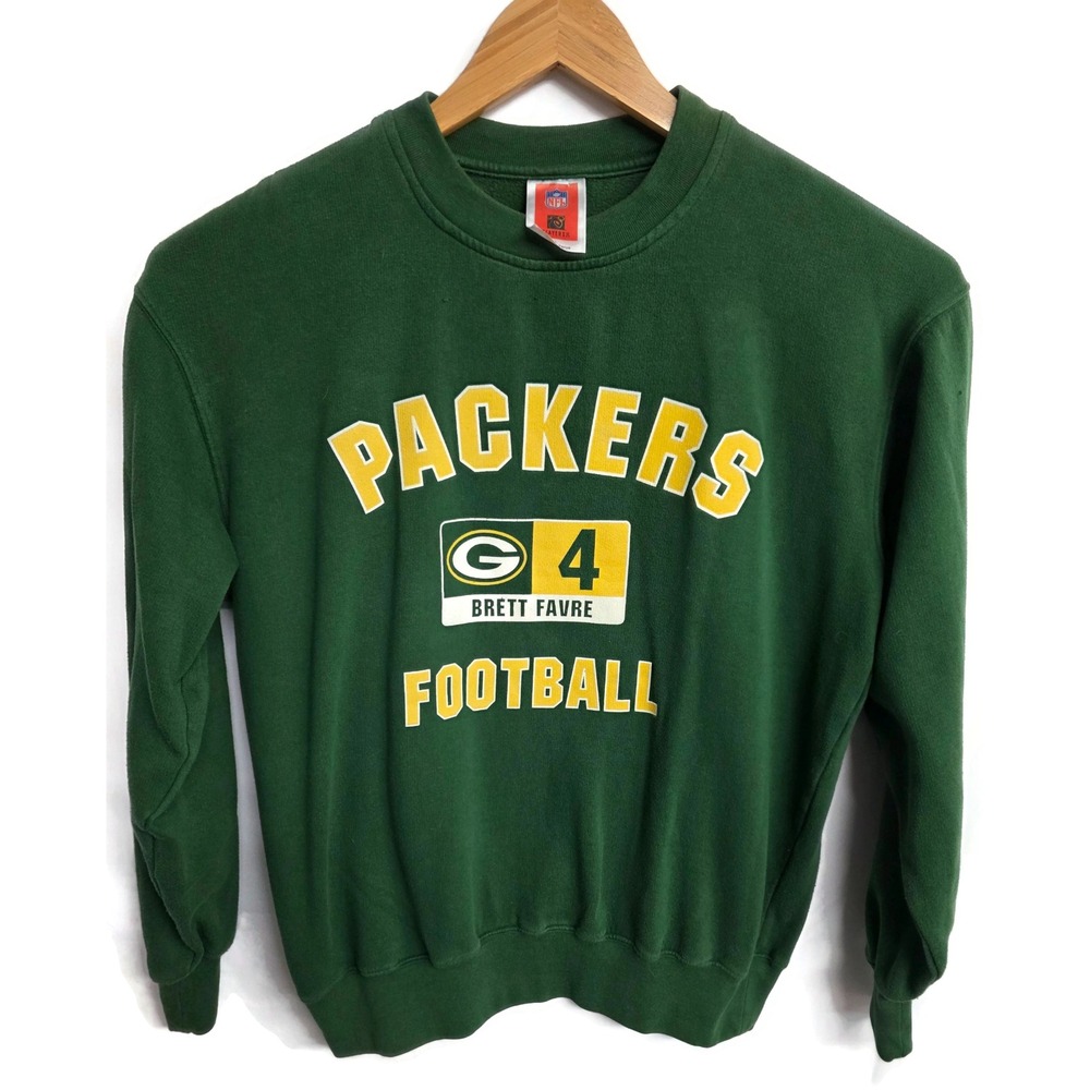 Vintag Green Bay Packers Brett Favre Sweatshirt Mens Large Crewneck Pullover